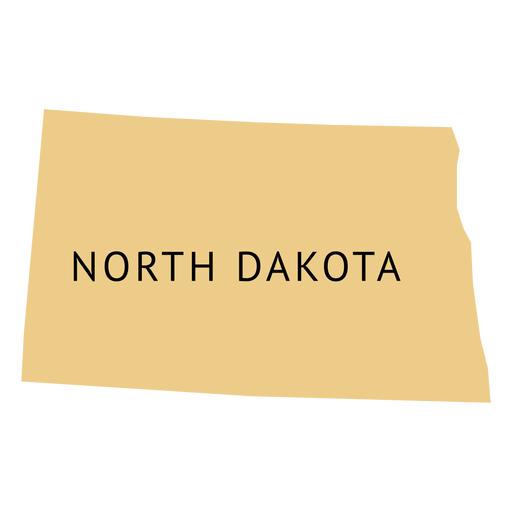 Mapa llano del estado de dakota del norte Diseño PNG