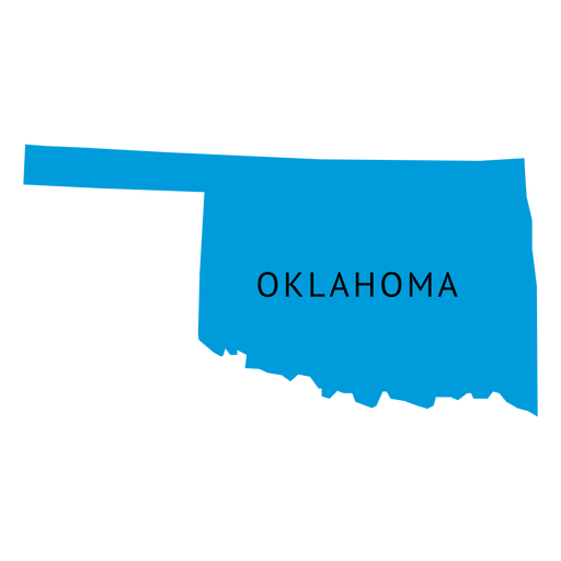 Mapa plano do estado de Oklahoma Desenho PNG