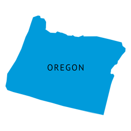 Oregon State Plain Map PNG & SVG Design For T-Shirts