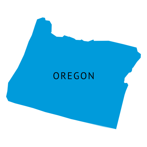 Mapa plano do estado de Oregon Desenho PNG
