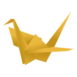 Grulla de papel origami Diseño PNG