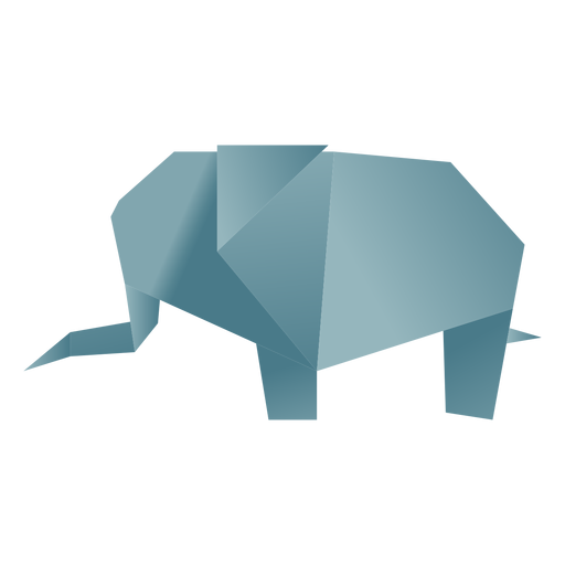 Origami paper elephant - Transparent PNG & SVG vector file
