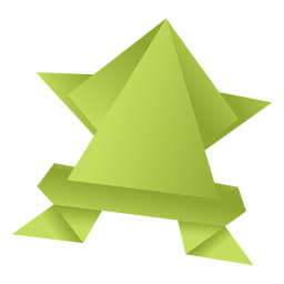 Origami paper frog PNG Design