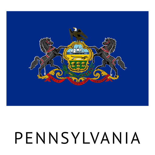Pennsylvania Staatsflagge PNG-Design