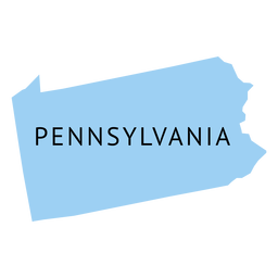 Pennsylvania state plain map Transparent PNG
