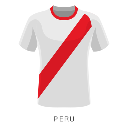 Dibujos animados de camiseta de fútbol de copa mundial de Perú Diseño PNG