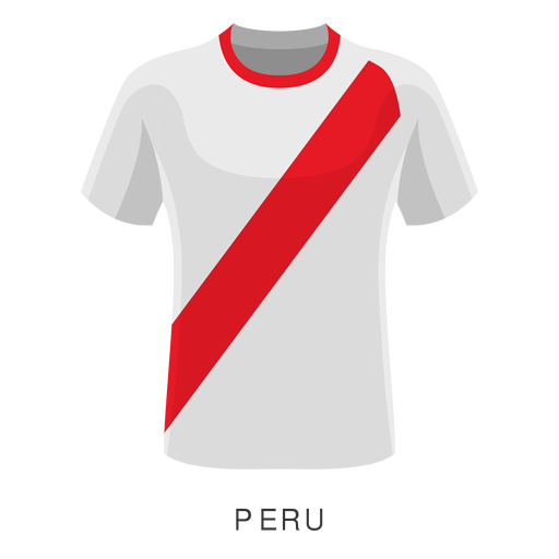 Peru world cup football shirt cartoon PNG Design