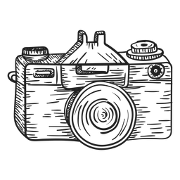 Fotokameraskizze PNG-Design