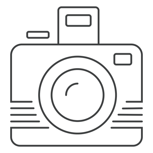Photographic camera stroke icon