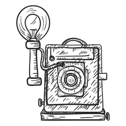 Plattenkameraskizze PNG-Design