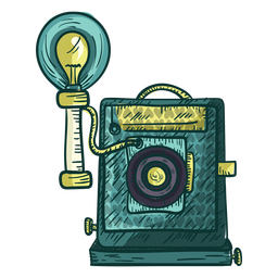 Icono de esbozo de cámara de placa Diseño PNG