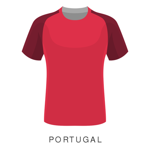 Portugal-WM-Fußballtrikot-Cartoon PNG-Design