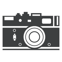Icono gris de la cámara del telémetro Diseño PNG