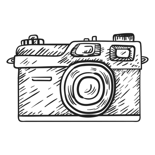 Rangefinder camera sketch PNG Design