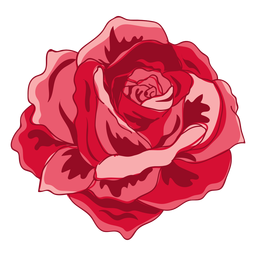 Ícone de rosa vermelha florescendo Desenho PNG