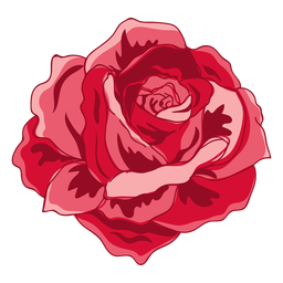 Vermelho, florescer, rosa, ícone Vermelho, florescer, rosa, ícone