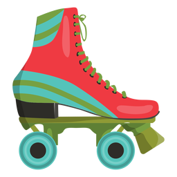 Red roller skate shoe