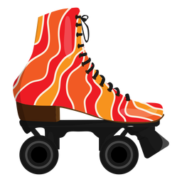 Sapato vermelho ondulado para patins Desenho PNG