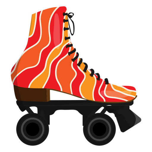 Sapato vermelho ondulado para patins