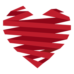 Ribbon wrapped heart sticker PNG Design