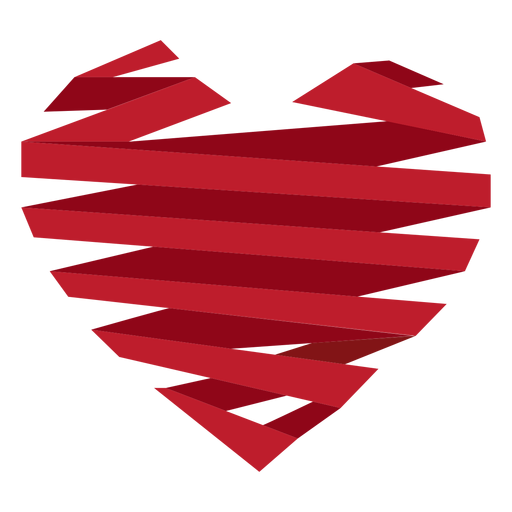 Ribbon wrapped heart sticker PNG Design