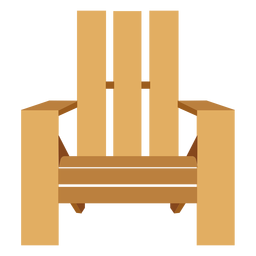 Adirondack chair front view PNG Design