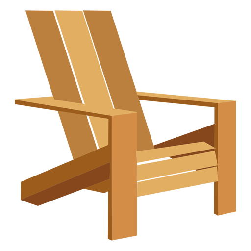 Ilustración de la silla Adirondack Diseño PNG