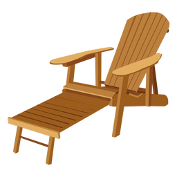 Adirondack lounge chair PNG Design