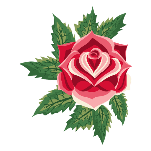 Flor floreciente icono rosa