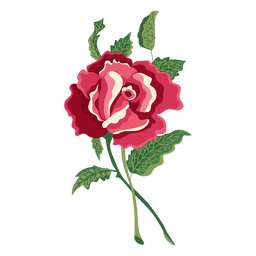 Blooming rose water paint icon flower Transparent PNG