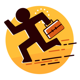 Icono de fugitivo de empresario Diseño PNG