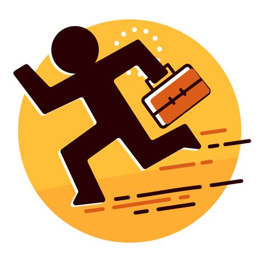 Businessman runaway icon - Transparent PNG & SVG vector file