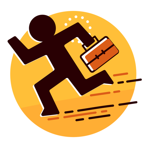 Businessman runaway icon PNG Design