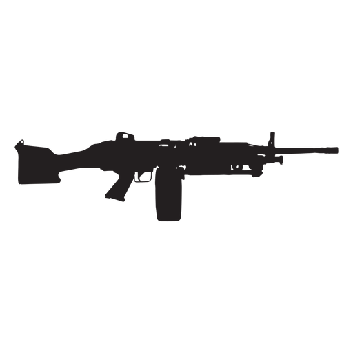 Silhueta cinza de rifle semi automático Colt Desenho PNG