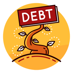 Schuldenwachstumssymbol PNG-Design