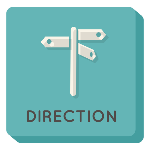 Direction square icon PNG Design
