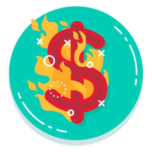 Dollar Burn Rate Symbol PNG-Design