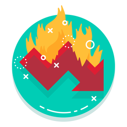 Logotipo da taxa de queima do gráfico para baixo Desenho PNG