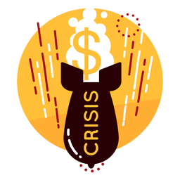 Financial crisis icon PNG Design