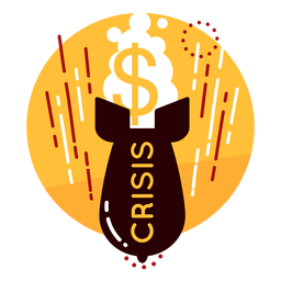 Finanzkrisensymbol PNG-Design