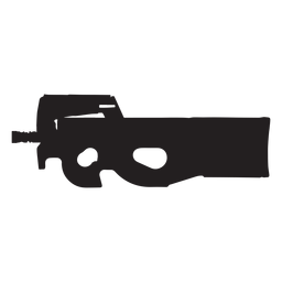 Fn p90 grey silhouette PNG Design Transparent PNG
