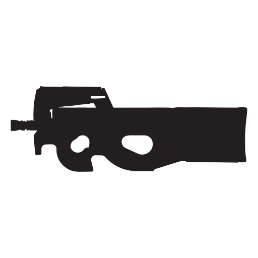 Fn p90 grey silhouette PNG Design