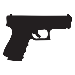 Glock-Pistolengraue Silhouette PNG-Design