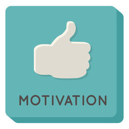 Ícone quadrado de motivação