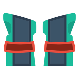 Ícone de protetores de pulso de patins Desenho PNG