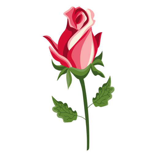 Icono de tallo de capullo de rosa Diseño PNG