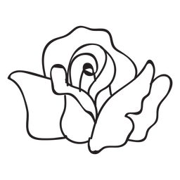 Ícone de traço na cabeça de rosa Desenho PNG