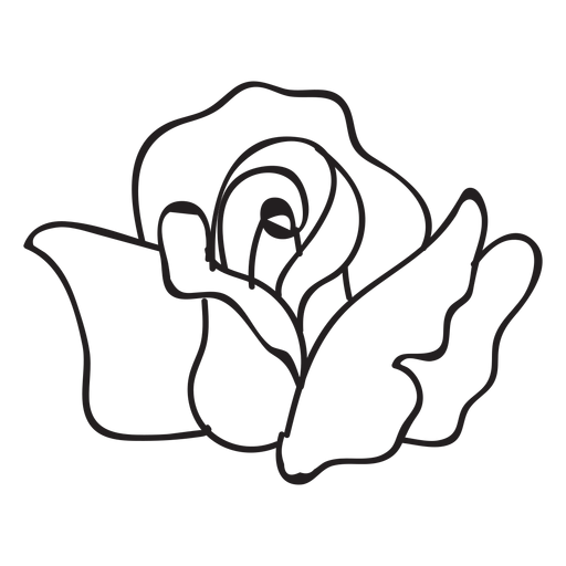 Rose head stroke icon PNG Design