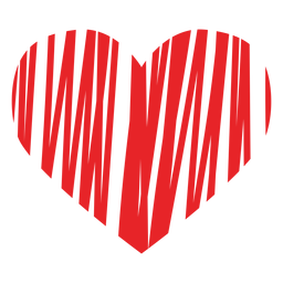 Icono de corazón garabateado Diseño PNG