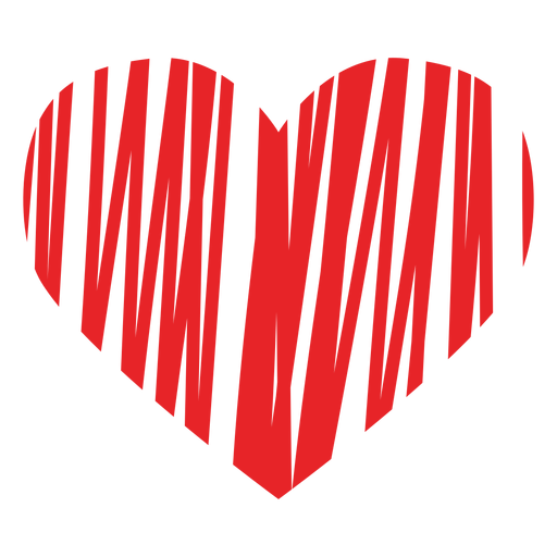 Kritzeltes Herzsymbol PNG-Design